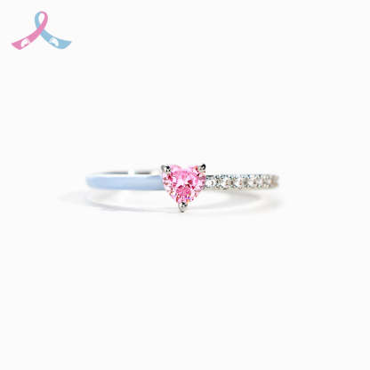 Mama Of An Angel Pink Heart Ring