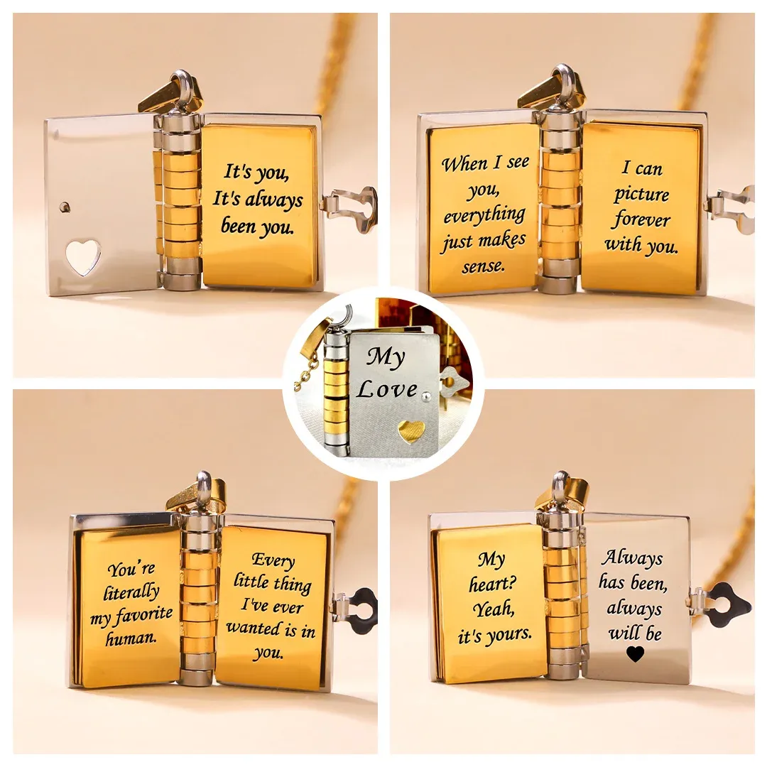 For Love - Book Necklace
