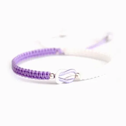 For Granddaughter - Forever Linked Together Handmade Braided Bracelet