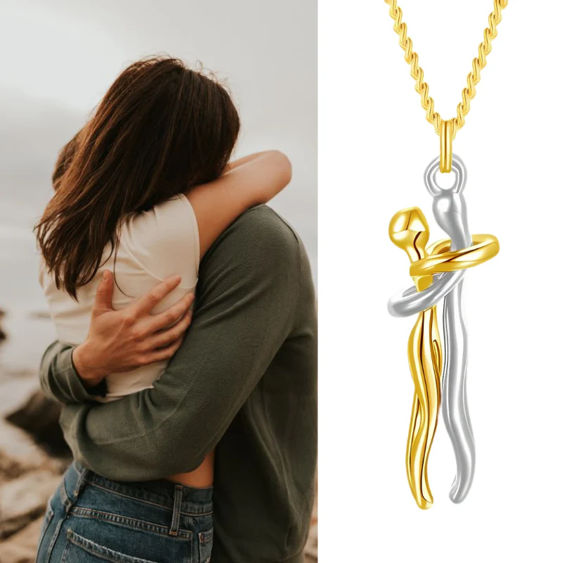 For Love - I Had You & You Had Me Hug Couple Necklace