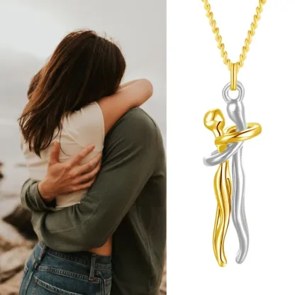 For Love - I Had You & You Had Me Hug Couple Necklace