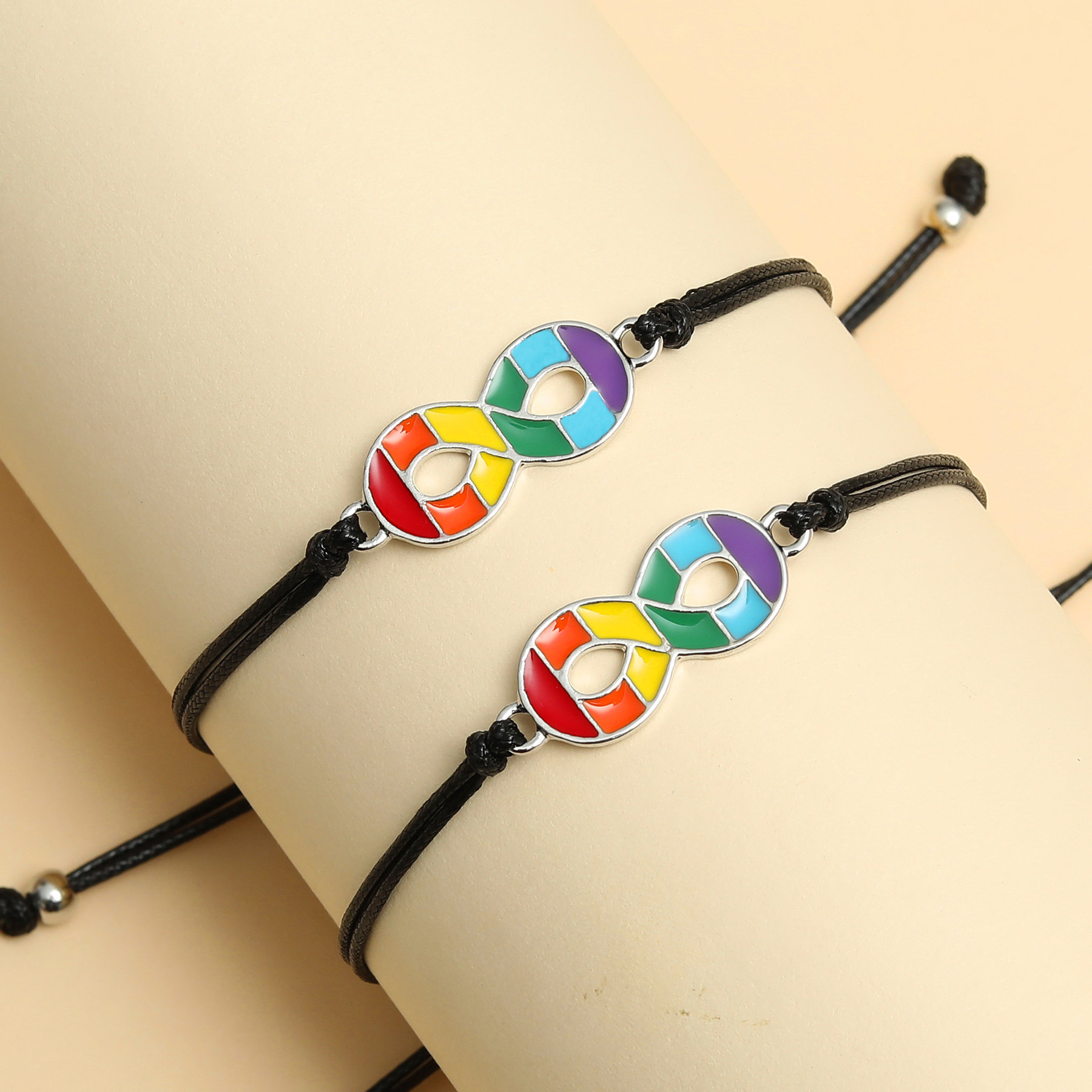 Infinity Love Rainbow Card Bracelet
