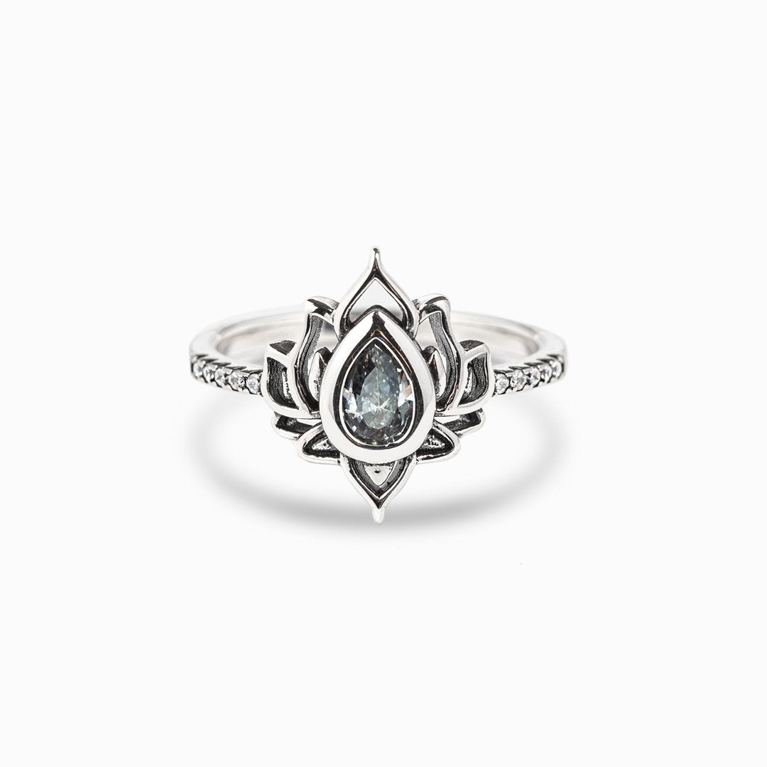 Beauty Can Come from Change Grow And Believe Lotus Ring