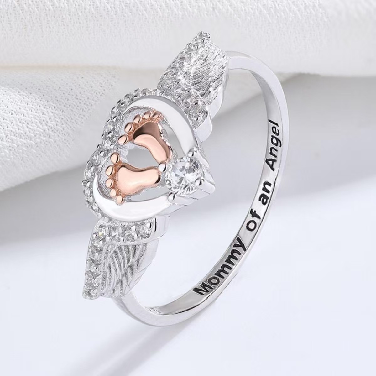 Heart Paw Wing Ring