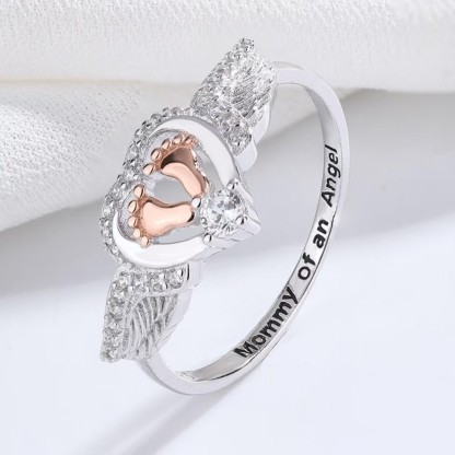 Heart Paw Wing Ring