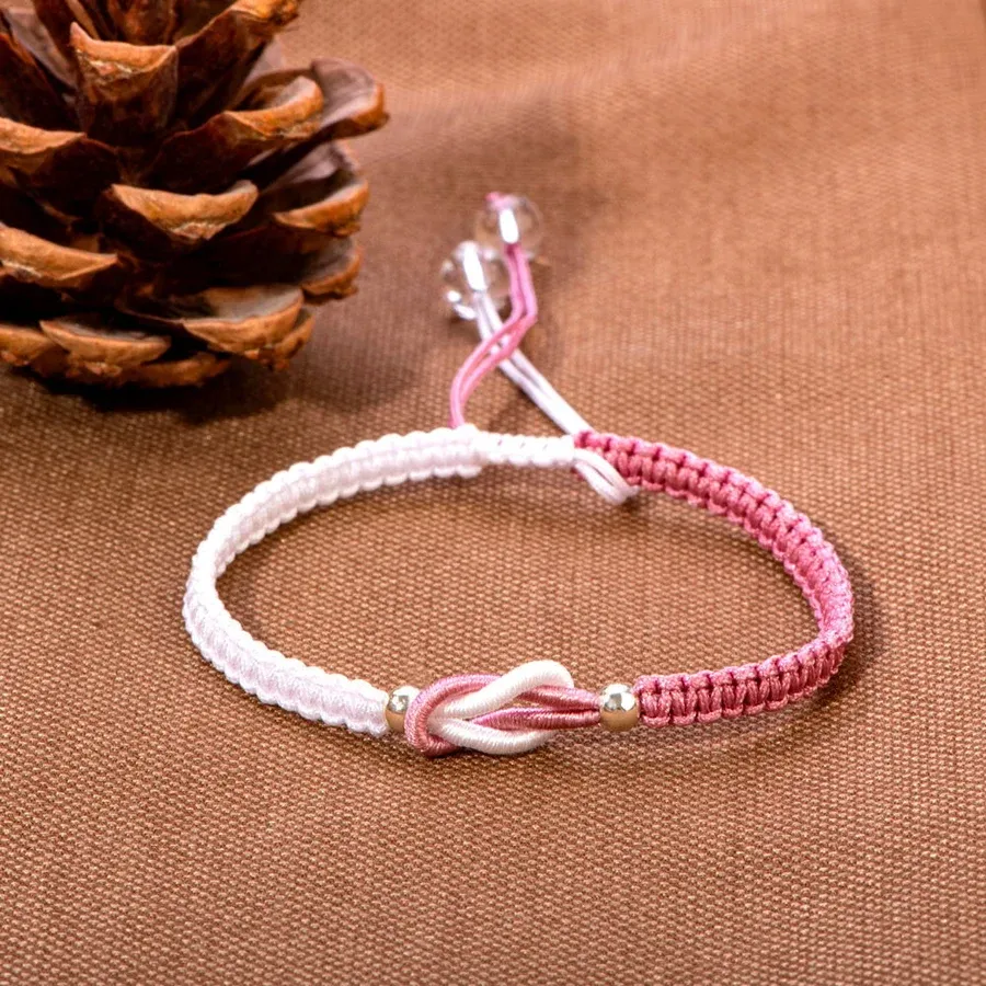 For Granddaughter - Forever Linked Together Handmade Braided Bracelet