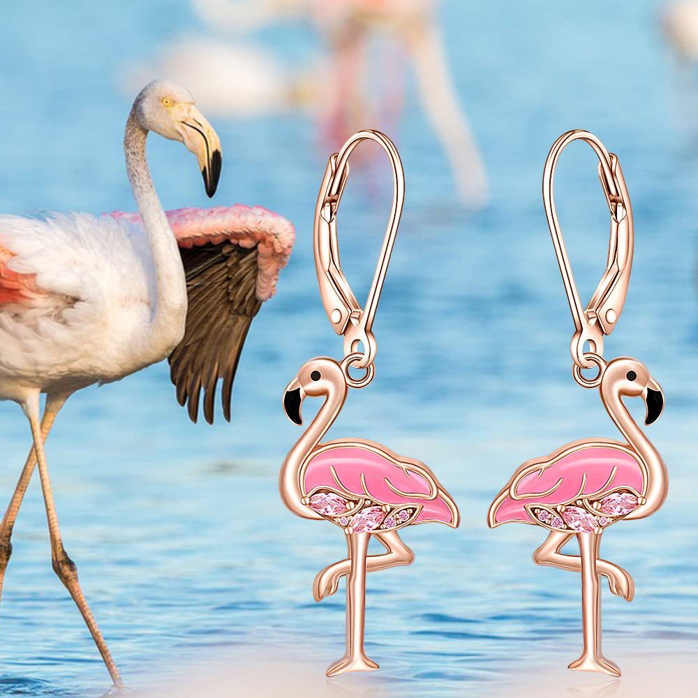 Flamingo Enamed Earrings
