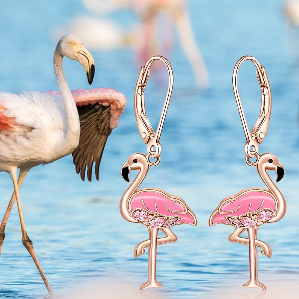 Flamingo Enamed Earrings