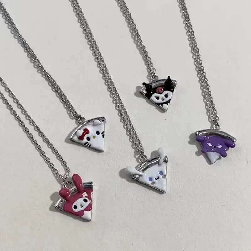 5 Best Friends Saniro BFF Pizza Necklace Set for 5 Besties