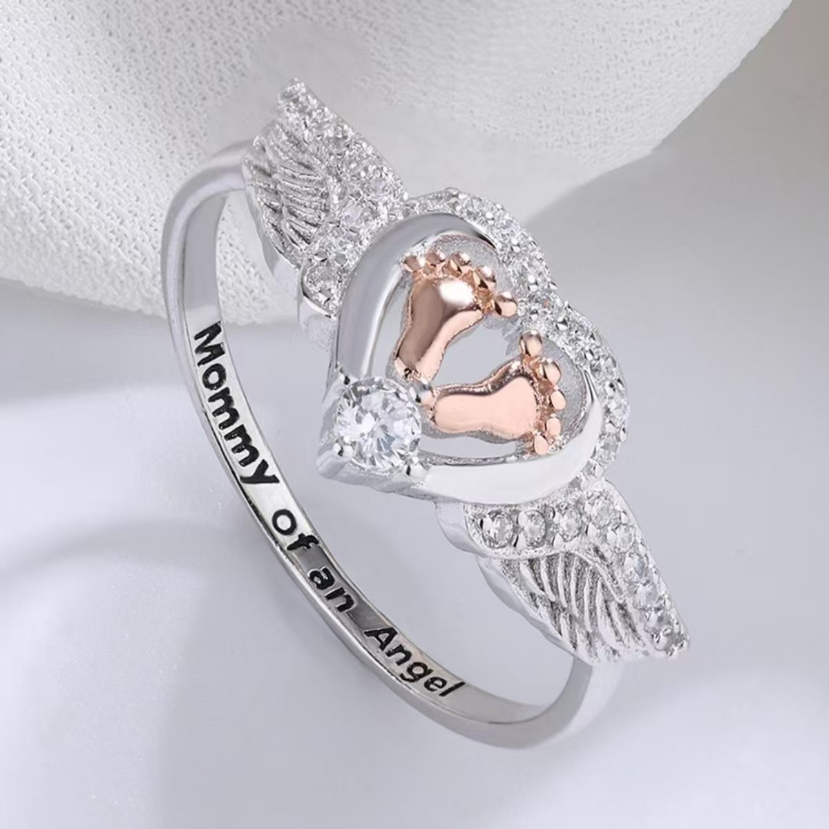 Heart Paw Wing Ring
