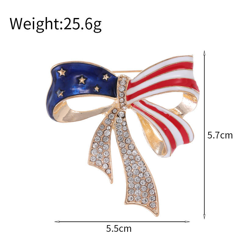 Bow Knot US Flag Pin