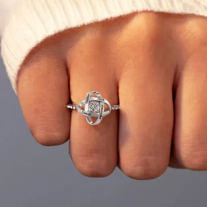 For Mother - S925 Custom Name Knot Ring