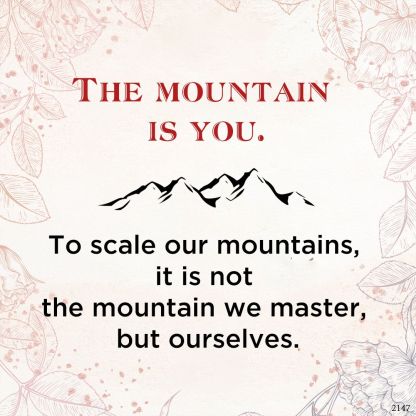 S925 Keep Climbing The mountain is you Ring