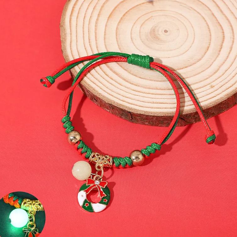 Christmas Wreath Braided Bracelet