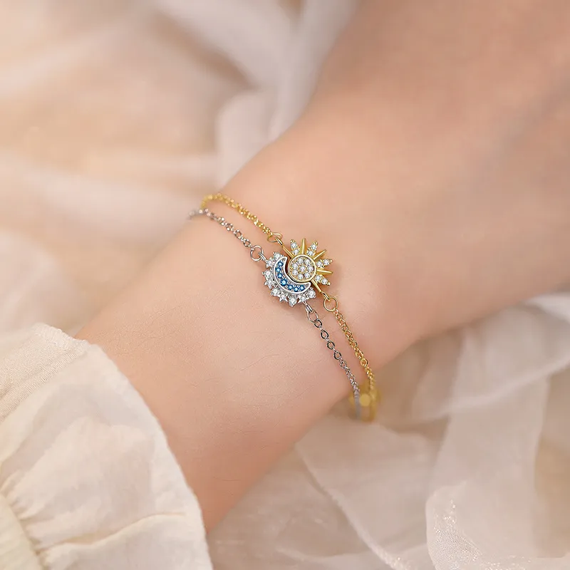 Moon and Sun Magnetic Bracelet Set