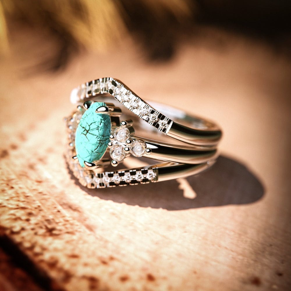 S925 Sea Seeker Turquoise Stacking Ring