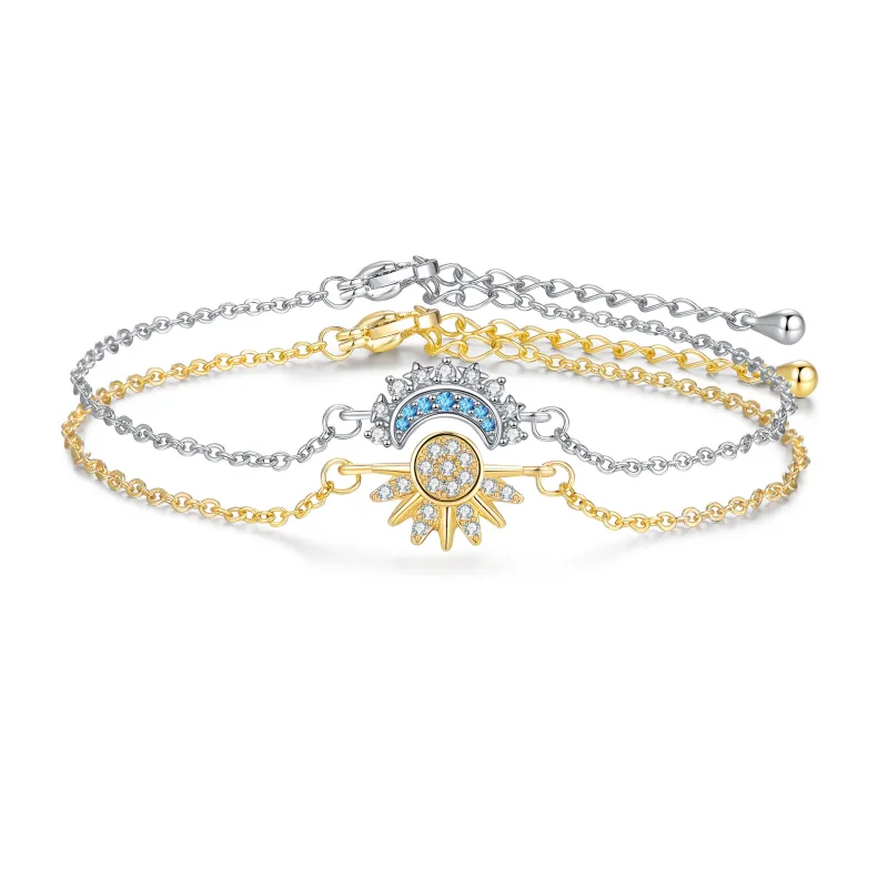 Moon and Sun Magnetic Bracelet Set
