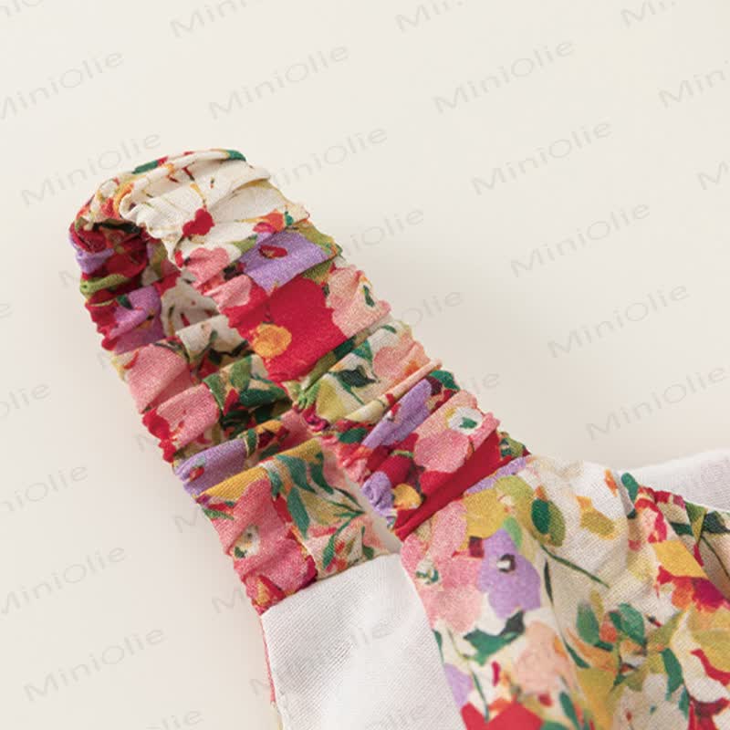 Toddler Cute Red Flower Suspenders Dress - image 6