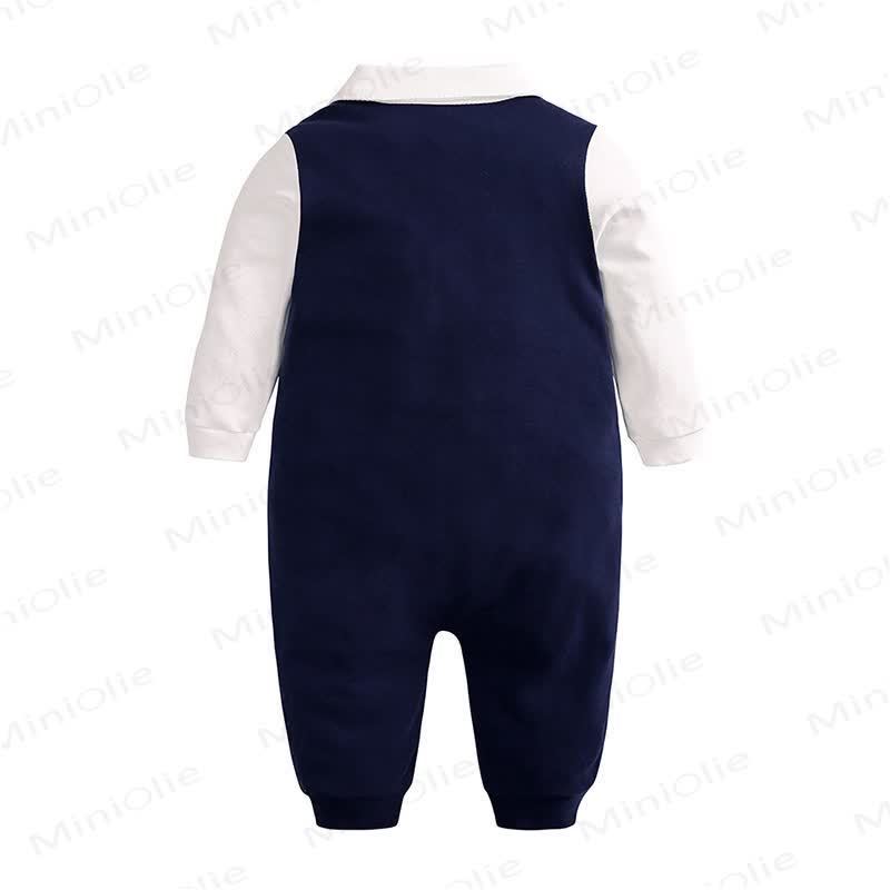 Baby Boy Bow Tie Gentleman Suit Romper - image 8