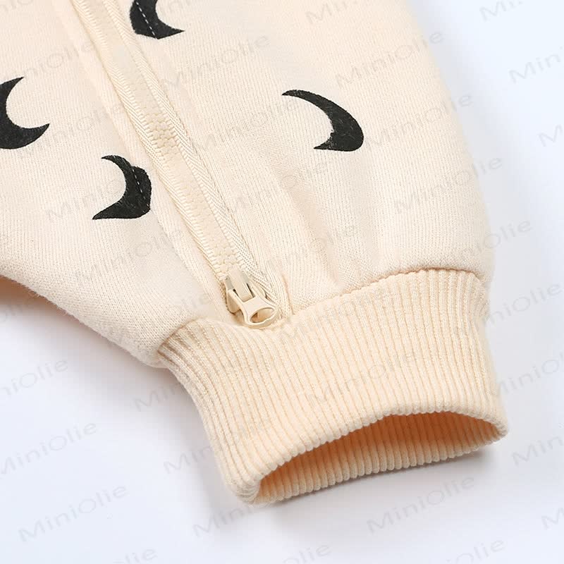 Baby Moon Print Hooded Romper - image 5