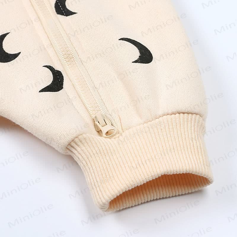 Baby Moon Print Hooded Romper - image 5