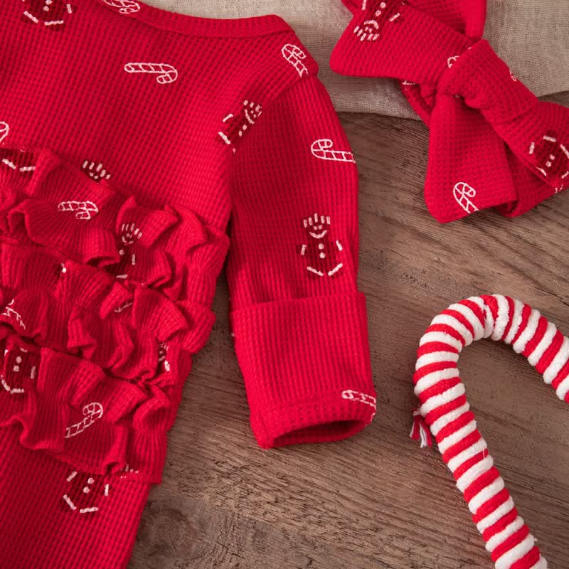 Baby Headscarf Christmas Romper - image 17