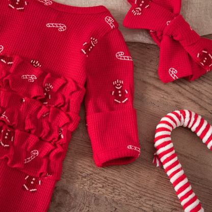 Baby Headscarf Christmas Romper - image 17