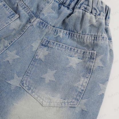 Toddler Kid Boys Star Print Denim Shorts - image 7