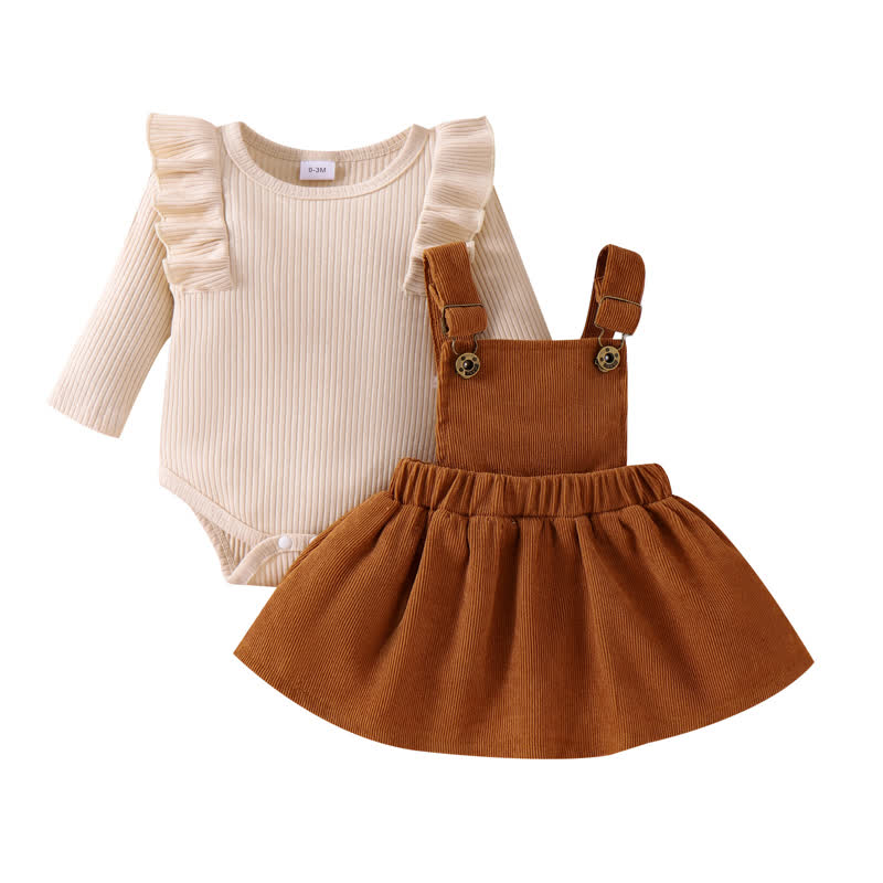 Baby Girl Solid Color Romper Sleeveless Dress - image 5
