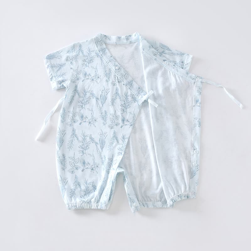 Baby Birds and Flowers Kimono Romper - image 5