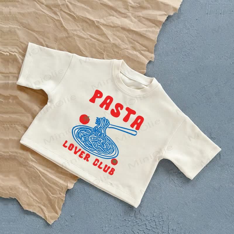 PASTA LOVER CLUB Baby White T-Shirt - White - 2-3T - image 1