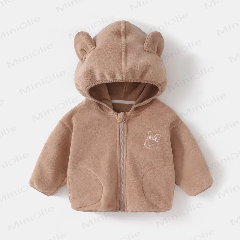 Baby Hooded Animal Cartoon Outerwear - Light Milk Tea Color - 5-7T - image 6