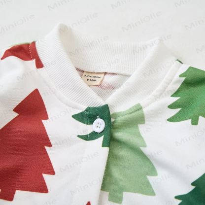  Baby Colorful Trees White Unbutton Romper - image 4