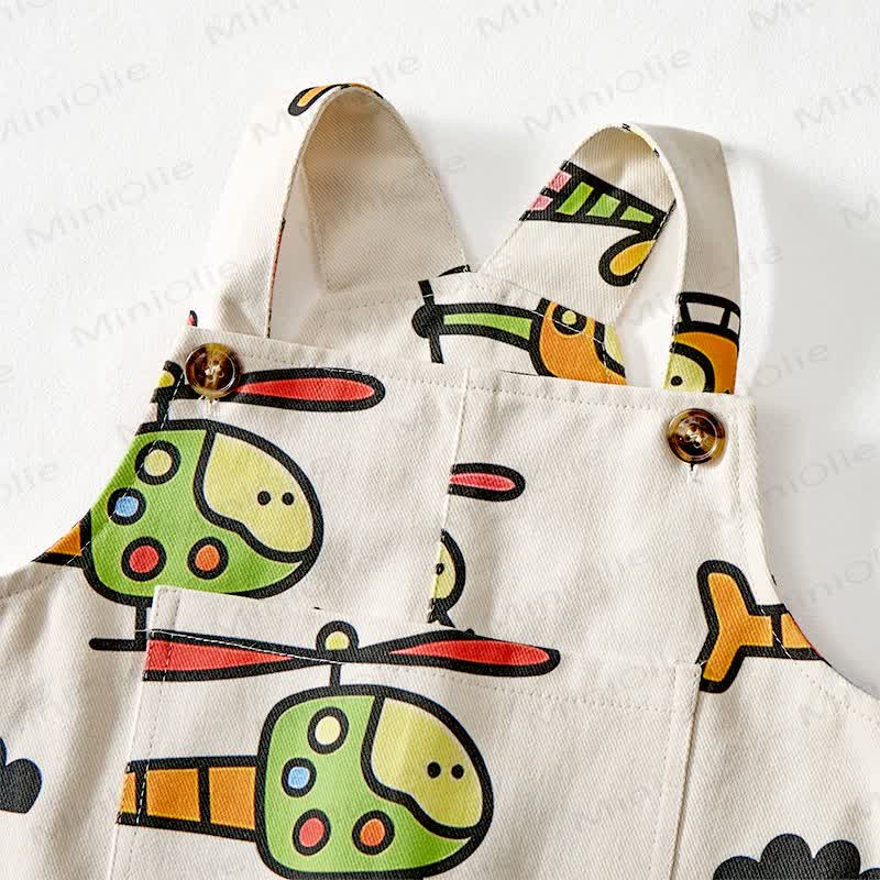 FLY HIGH Baby Toddler Helicopter Print Overalls - image 5