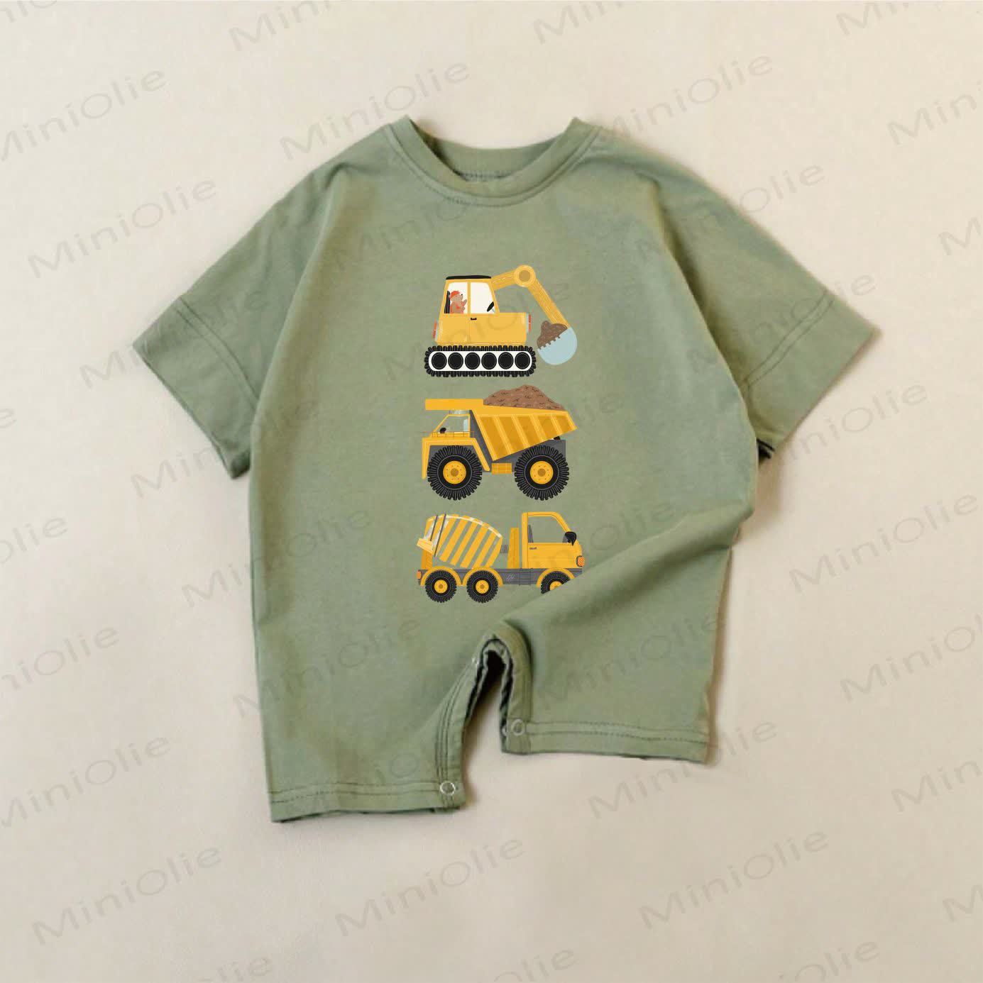 Baby Green Excavator Romper - Green - 18-24M - image 1