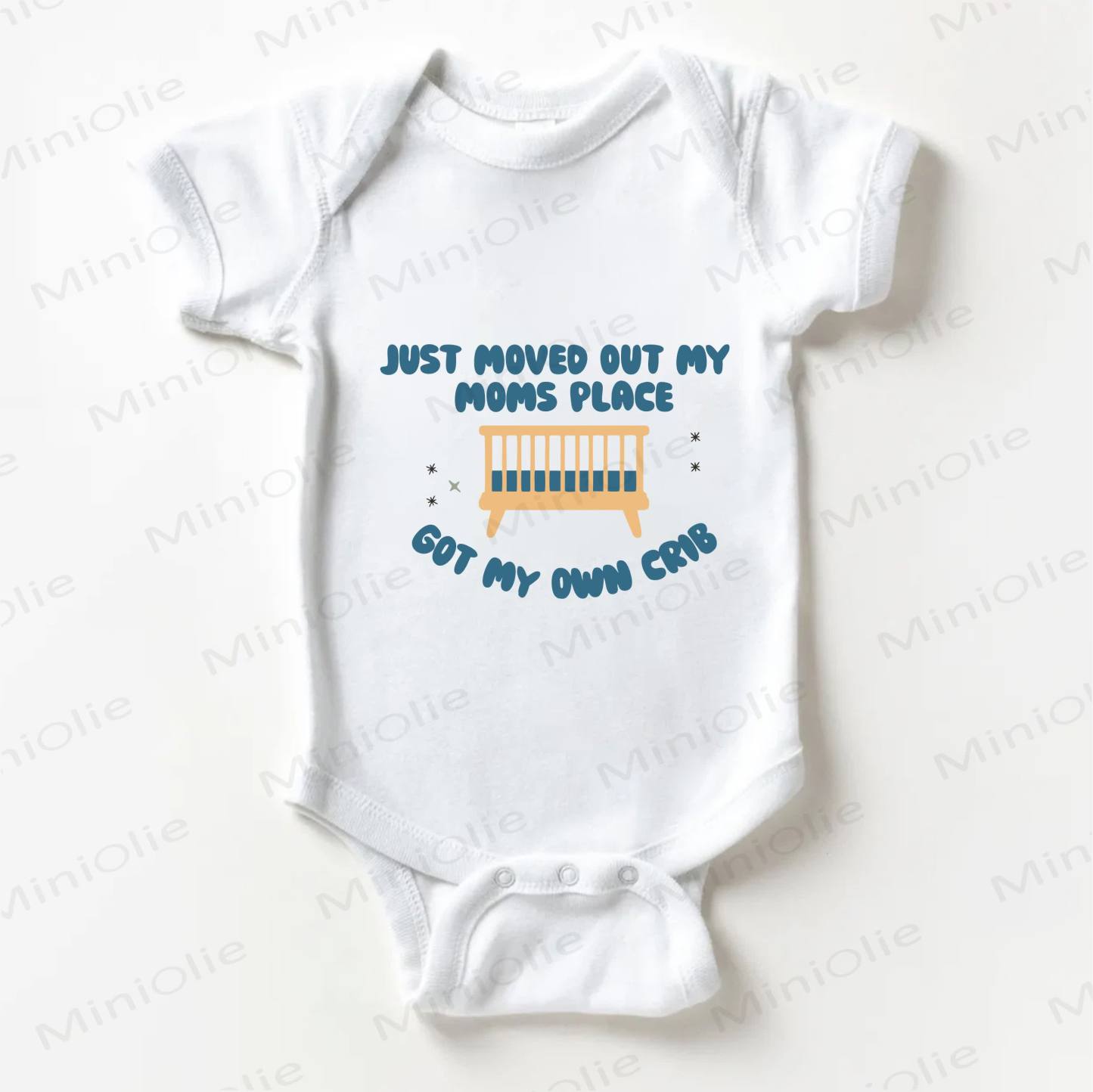 JUST MOVE OUT MY MOMS PLACE Baby White Bodysuit - White - 18-24M - image 1