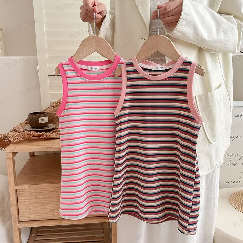 Toddler Stylish Striped Sleeveless Dress - image 2