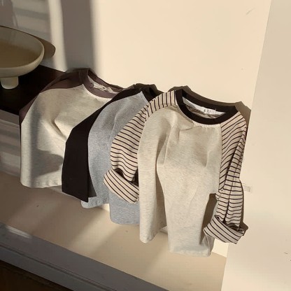 Kids Contrast Color Raglan Base Layer T-Shirt - image 3