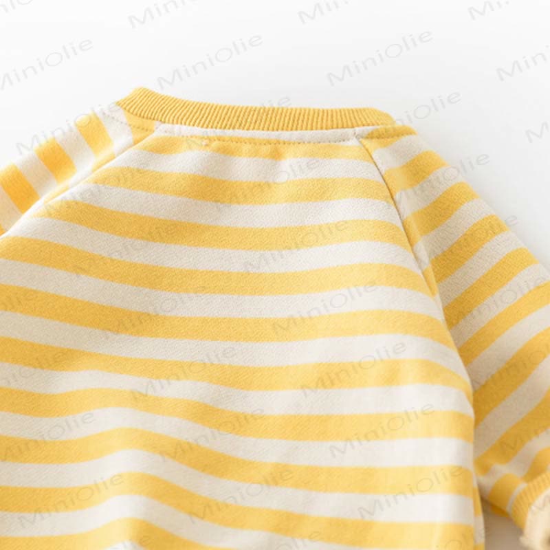 HAPPY SMILE Baby Banana Striped Romper - image 7