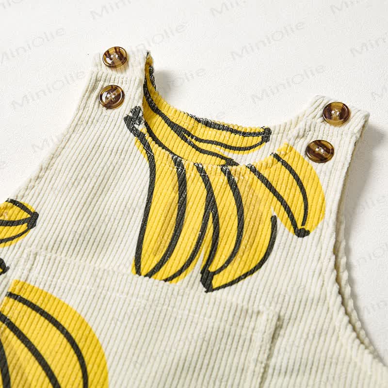 Baby Toddler Banana Corduroy Apricot Overalls - image 4