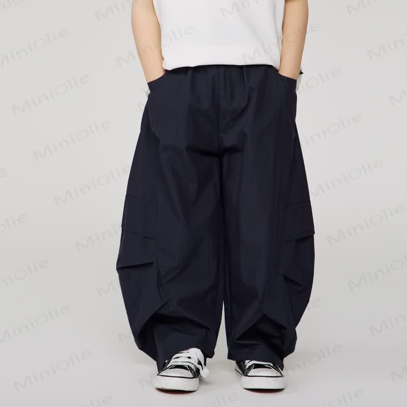 Kid Boy Plain Worker Loose Pants - Dark Blue - 14Y - image 25