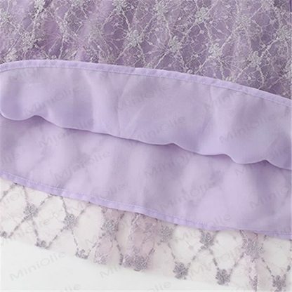 Toddler Kid Purple Tulle Elegant Dress - image 5