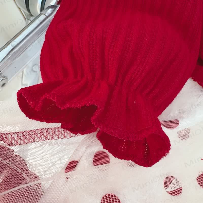 Baby Toddler Girl Tulip Dot Mesh Dress - image 5