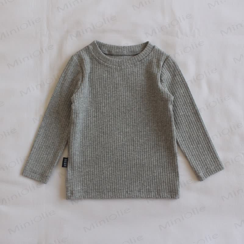  Baby Toddler Girl Solid Color Stripes T-shirt - Gray - 5-7T - image 4