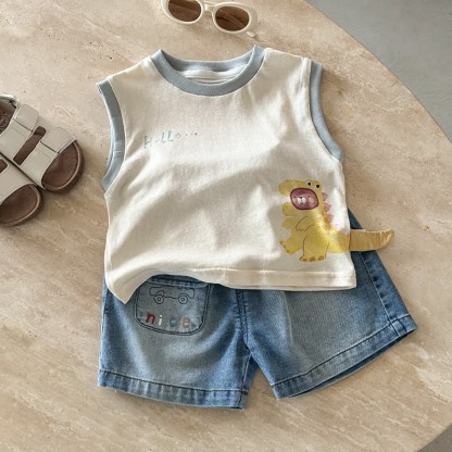 Baby Cute Animal Beige Tank Top - image 10
