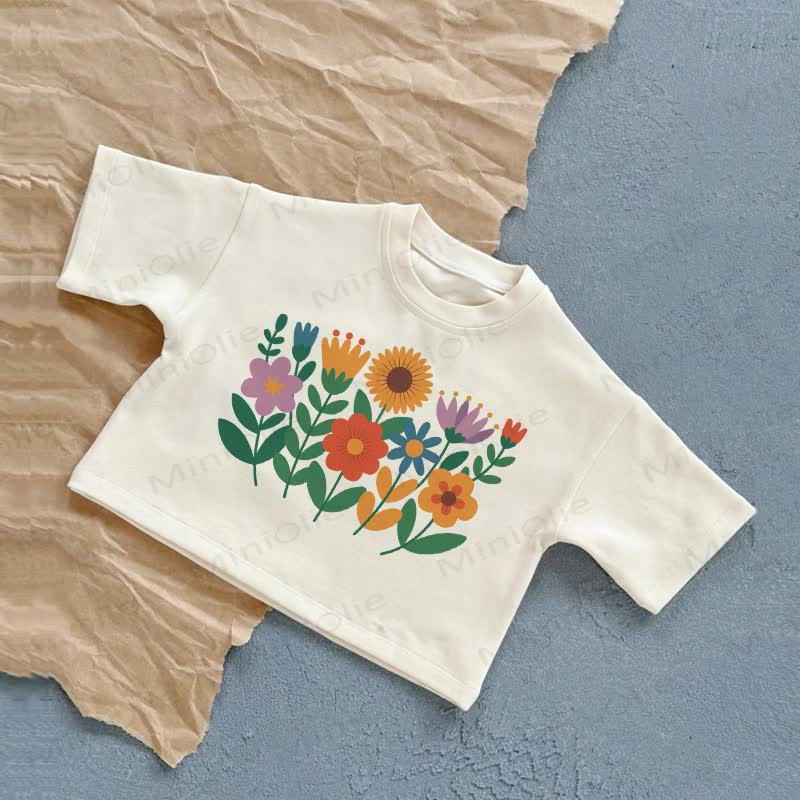 Baby Flower White T-Shirt - White - 2-3T - image 1