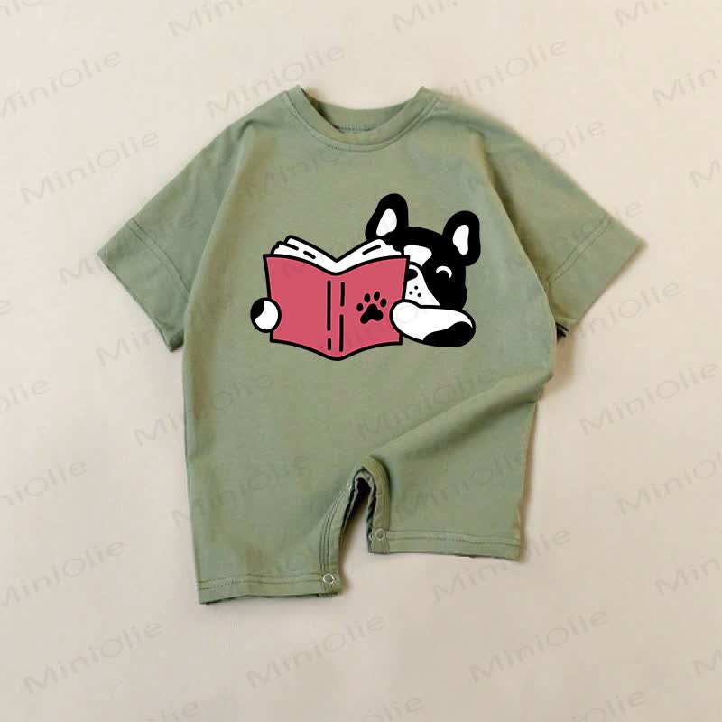 Baby The Reading Puppy Green Romper - Green - 18-24M - image 1