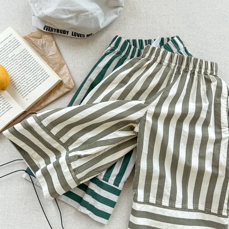 Toddler Girl Striped Simple Loose Pants - image 3