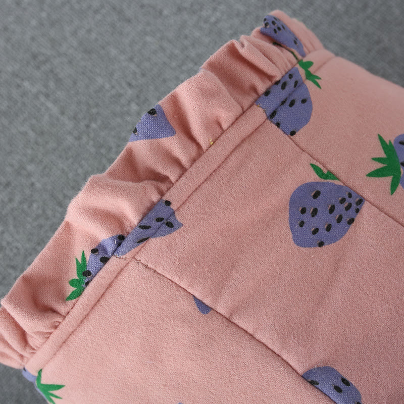 Toddler Cherry Strawberry Fleece Lined Coat with Bag - image 6