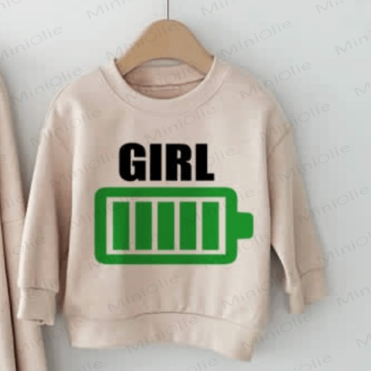 MOMMY/SON/GIRL Mommy and Me Battery Sweatshirt - Girl - XL - image 5
